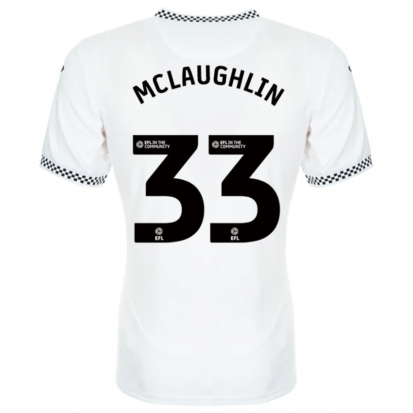 ילדים ג'ון מקלוהן #33 לבן כתום ג'רזי ביתית 2025/26 חולצה קצרה