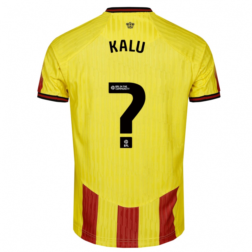 ילדים סמואל קאלו #0 צהוב אדום ג'רזי ביתית 2025/26 חולצה קצרה