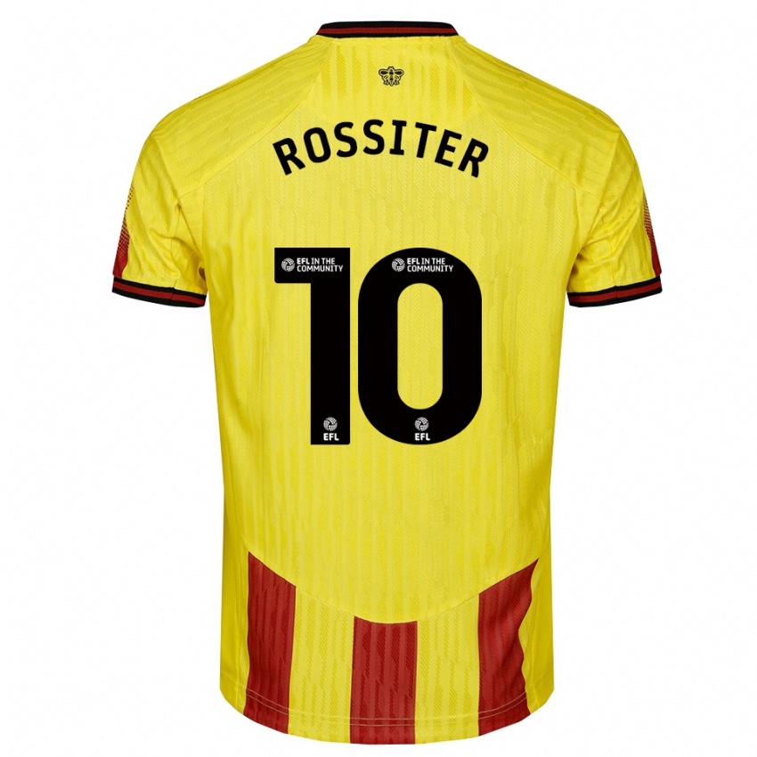 ילדים אנני רוסיטר #10 צהוב אדום ג'רזי ביתית 2025/26 חולצה קצרה