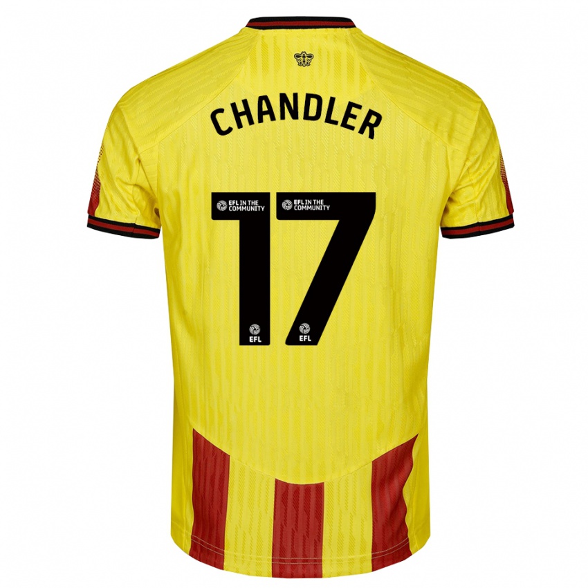 ילדים Megan Chandler #17 צהוב אדום ג'רזי ביתית 2025/26 חולצה קצרה