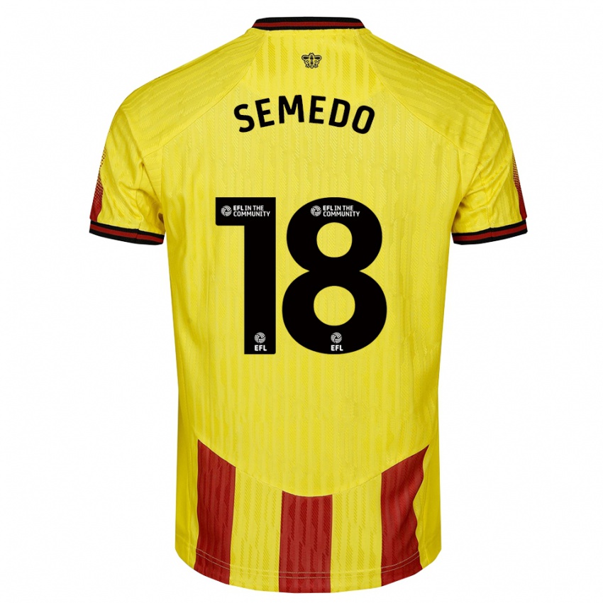 ילדים ויואלדו סמדו #18 צהוב אדום ג'רזי ביתית 2025/26 חולצה קצרה