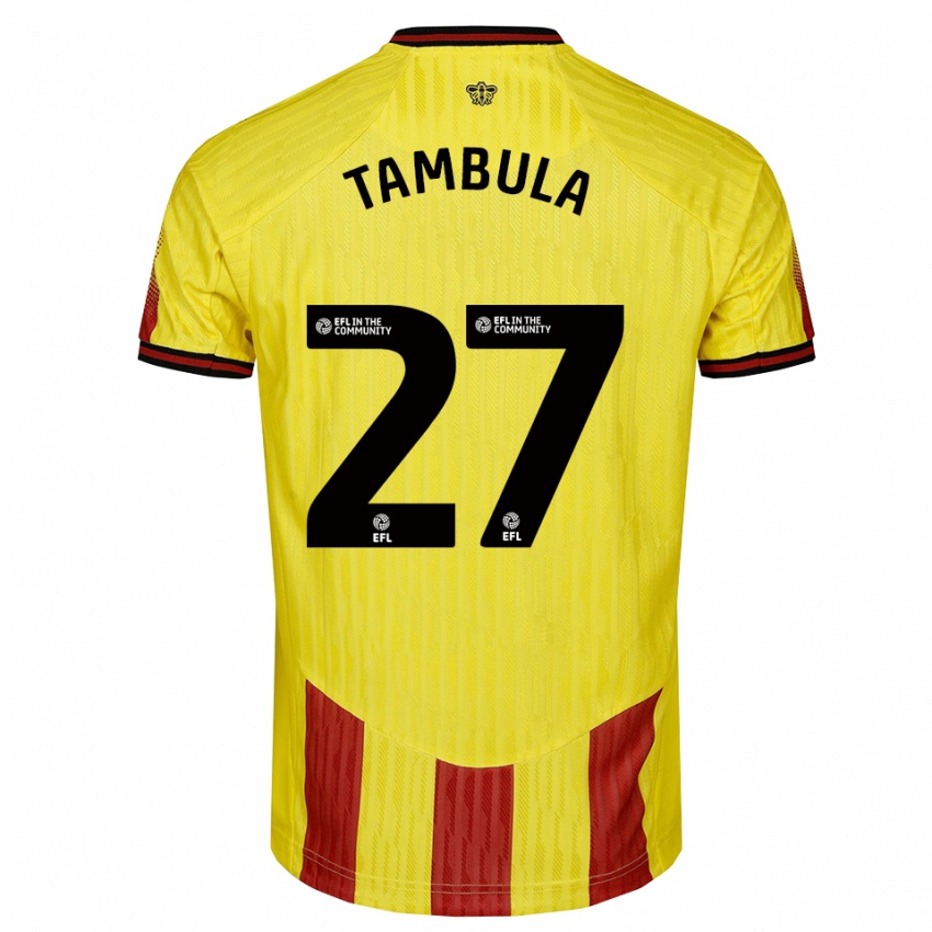 ילדים Chloe Tambula #27 צהוב אדום ג'רזי ביתית 2025/26 חולצה קצרה