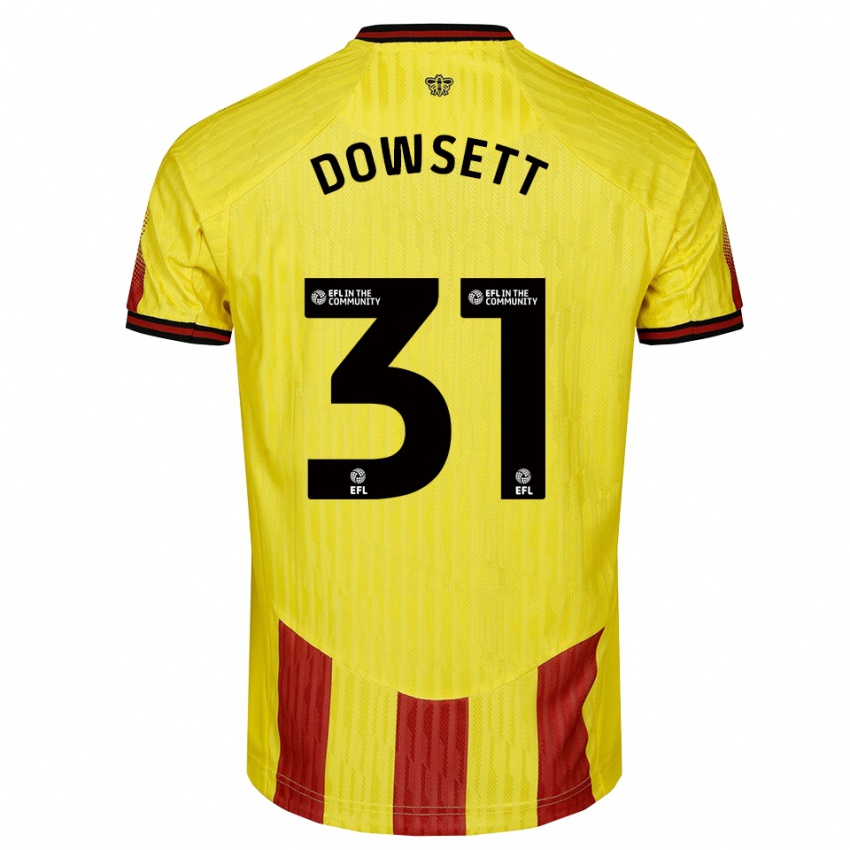 ילדים רבקה דואסט #31 צהוב אדום ג'רזי ביתית 2025/26 חולצה קצרה