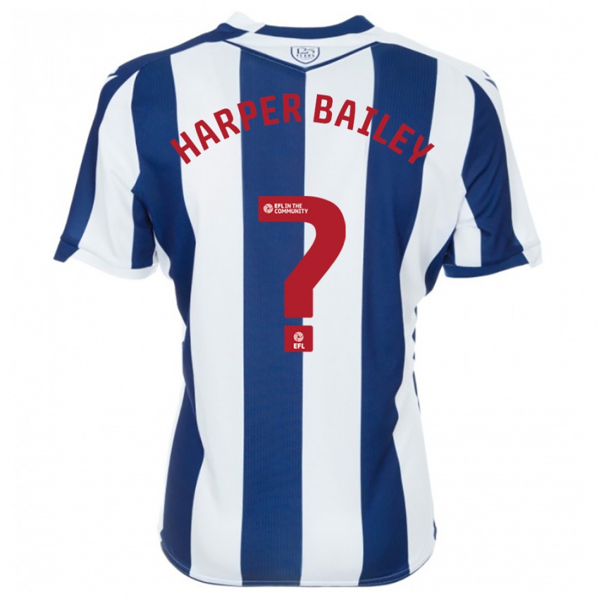 ילדים אהרון הארפר-ביילי #0 כחול נייבי לבן ג'רזי ביתית 2025/26 חולצה קצרה