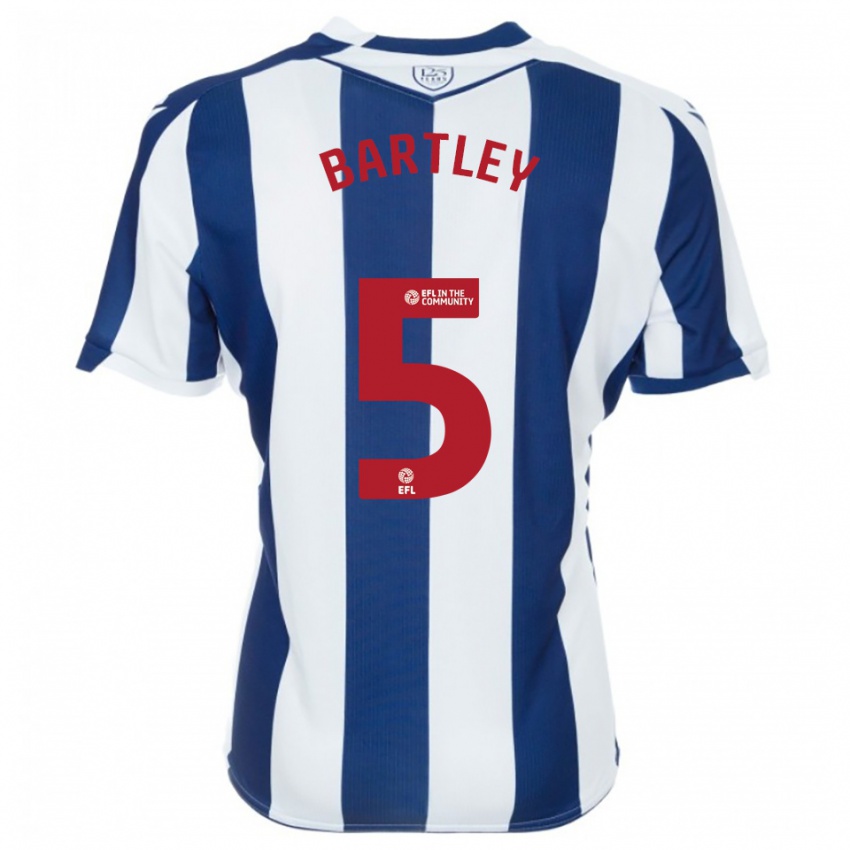 ילדים קייל בארטלי #5 כחול נייבי לבן ג'רזי ביתית 2025/26 חולצה קצרה