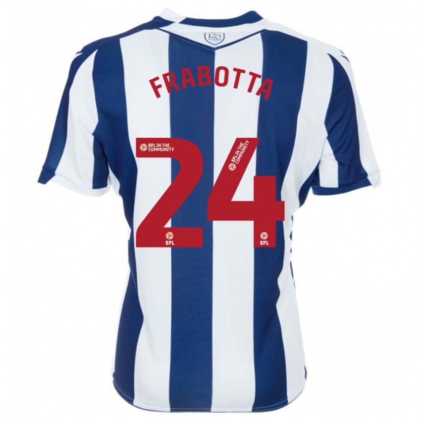 ילדים ג'אנלוקה פרבוטה #24 כחול נייבי לבן ג'רזי ביתית 2025/26 חולצה קצרה