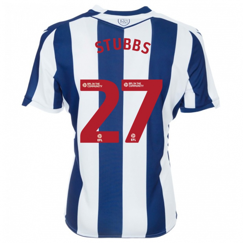 ילדים אוליביה סטאבס #27 כחול נייבי לבן ג'רזי ביתית 2025/26 חולצה קצרה