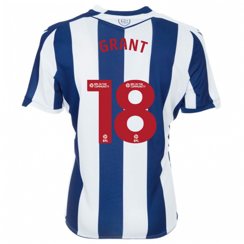 ילדים קרלן גרנט #18 כחול נייבי לבן ג'רזי ביתית 2025/26 חולצה קצרה