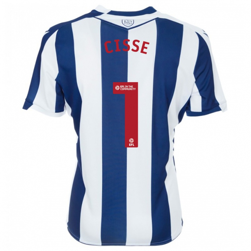 ילדים בן סיסה #1 כחול נייבי לבן ג'רזי ביתית 2025/26 חולצה קצרה