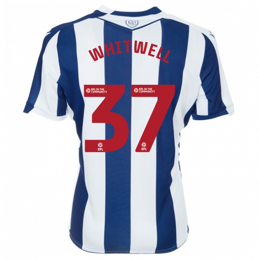 ילדים הארי ויטוול #37 כחול נייבי לבן ג'רזי ביתית 2025/26 חולצה קצרה