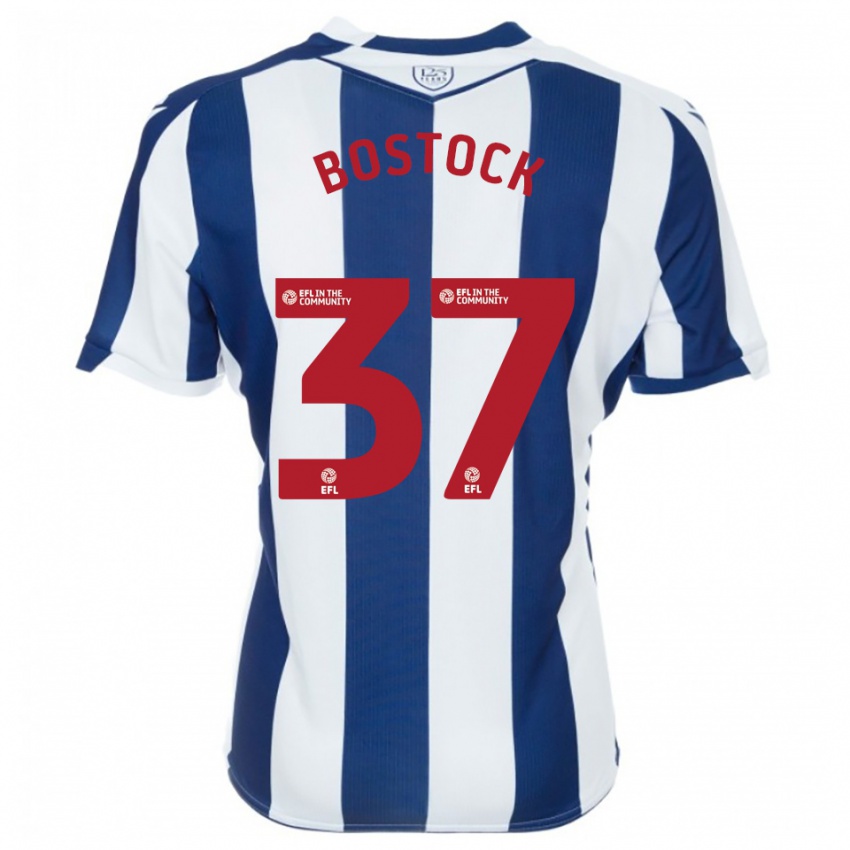 ילדים אוליבר בוסטוק #37 כחול נייבי לבן ג'רזי ביתית 2025/26 חולצה קצרה