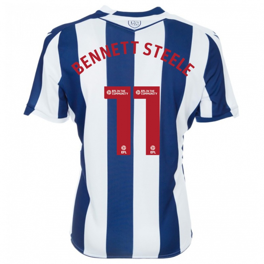 ילדים ליזי בנט-סטיל #11 כחול נייבי לבן ג'רזי ביתית 2025/26 חולצה קצרה