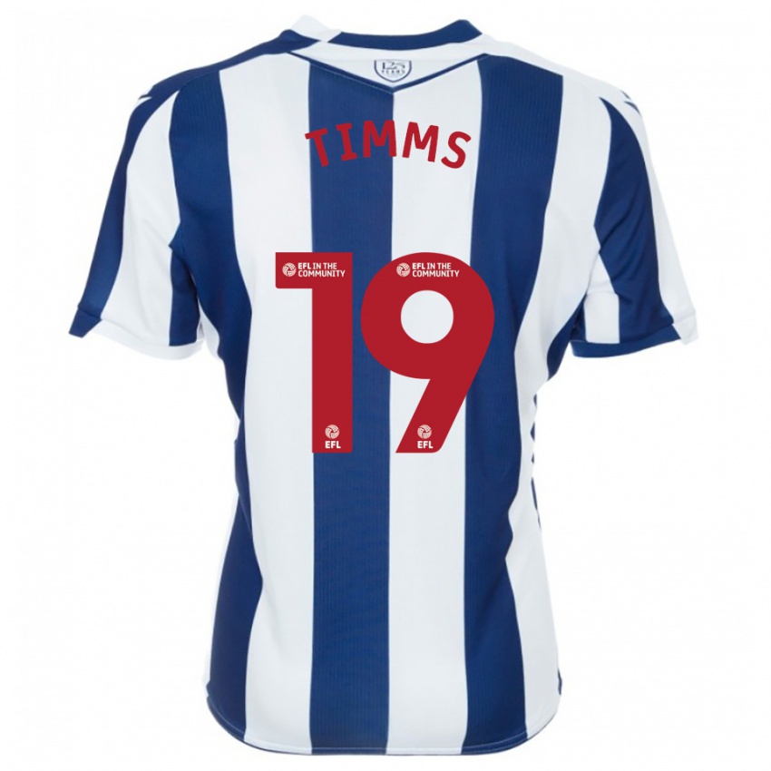 ילדים מריה טימס #19 כחול נייבי לבן ג'רזי ביתית 2025/26 חולצה קצרה