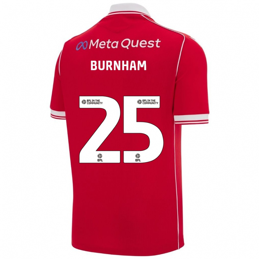 ילדים Emma Burnham #25 אדום לבן ג'רזי ביתית 2025/26 חולצה קצרה