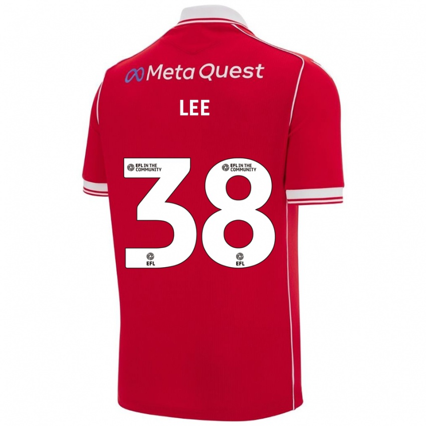 ילדים אליוט לי #38 אדום לבן ג'רזי ביתית 2025/26 חולצה קצרה