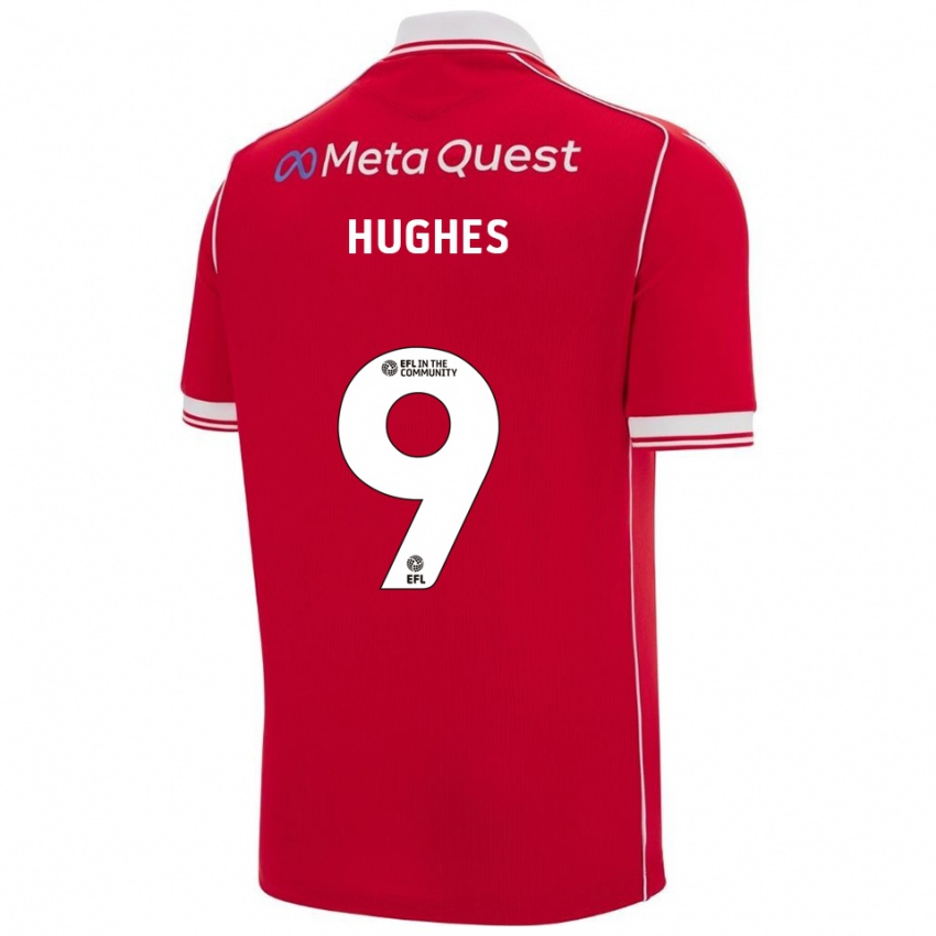 ילדים רוזי יוז #9 אדום לבן ג'רזי ביתית 2025/26 חולצה קצרה