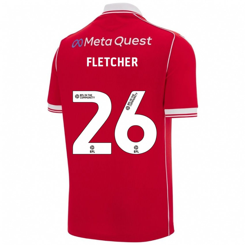 ילדים סטיבן פלטשר #26 אדום לבן ג'רזי ביתית 2025/26 חולצה קצרה