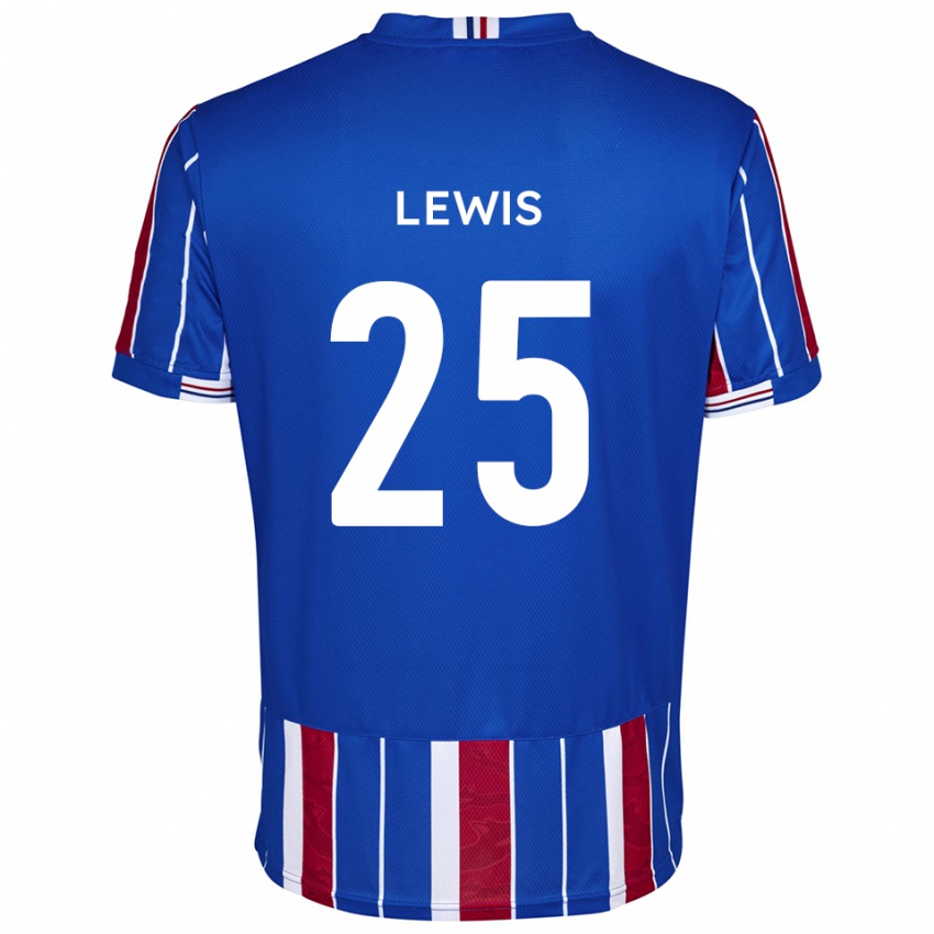 ילדים Harry Lewis #25 כחול אדום לבן ג'רזי ביתית 2025/26 חולצה קצרה