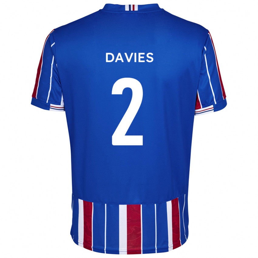 ילדים ארצ'י דייוויס #2 כחול אדום לבן ג'רזי ביתית 2025/26 חולצה קצרה