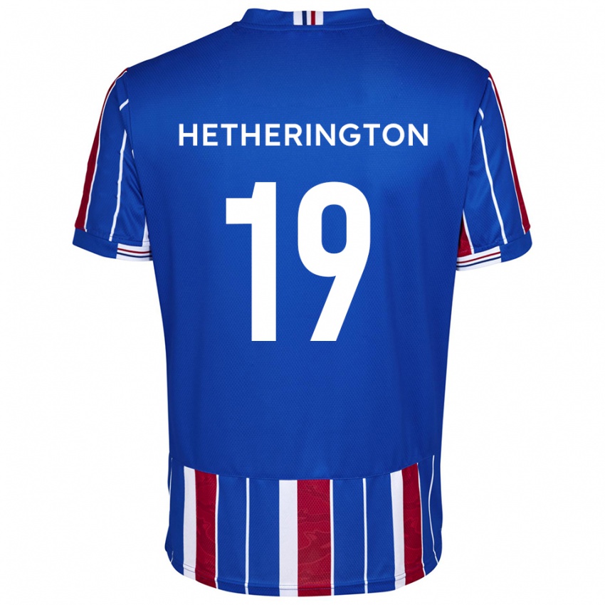 ילדים Sam Hetherington #19 כחול אדום לבן ג'רזי ביתית 2025/26 חולצה קצרה