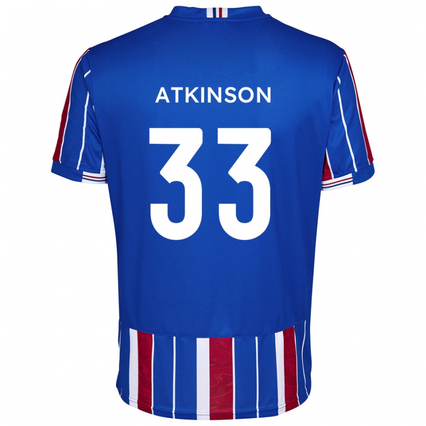 ילדים Hayden Atkinson #33 כחול אדום לבן ג'רזי ביתית 2025/26 חולצה קצרה