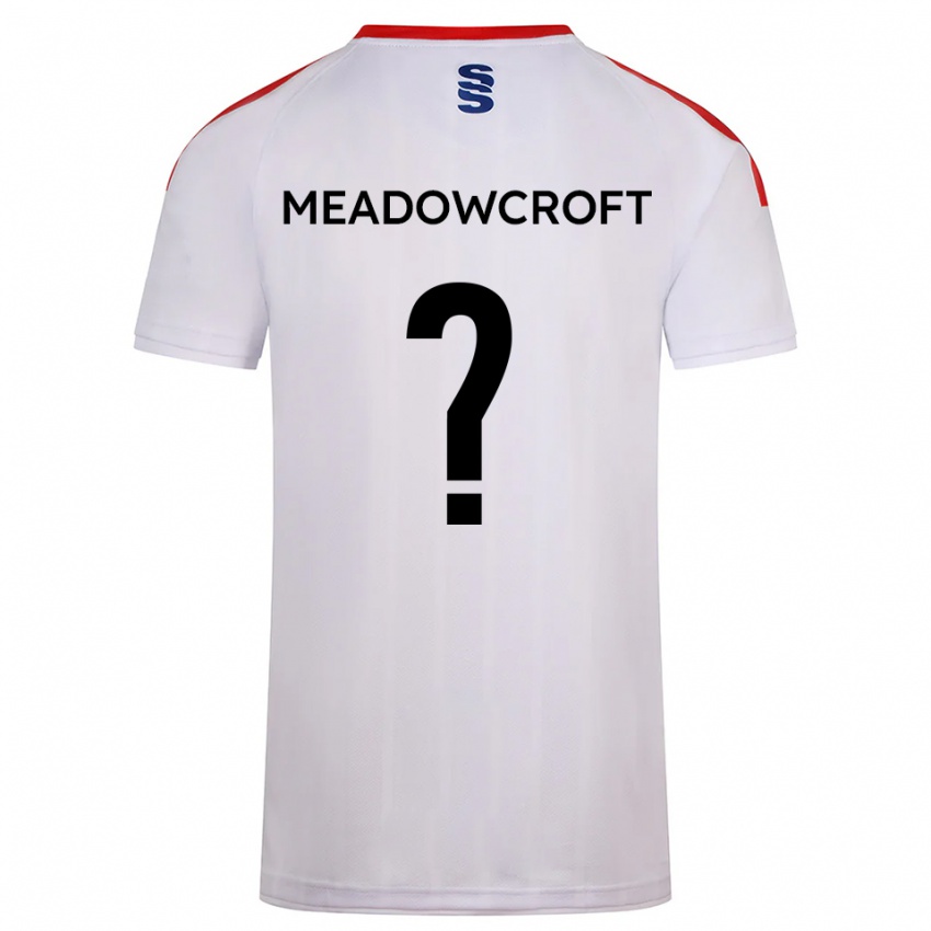 ילדים קולן מדוקרופט #0 לבן כחול נייבי ג'רזי ביתית 2025/26 חולצה קצרה