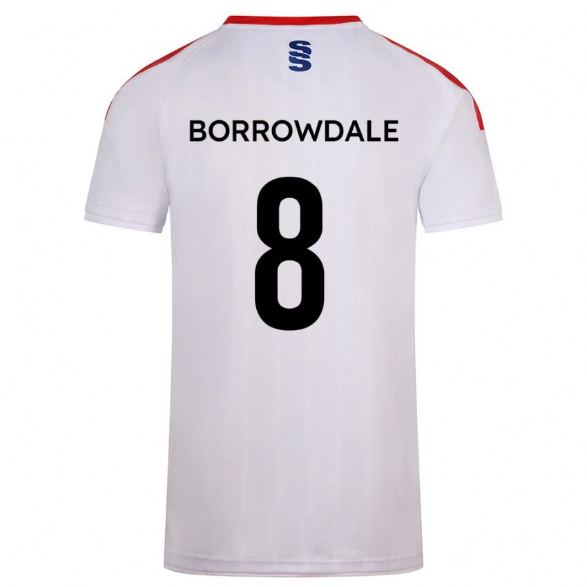 ילדים Imogen Borrowdale #8 לבן כחול נייבי ג'רזי ביתית 2025/26 חולצה קצרה