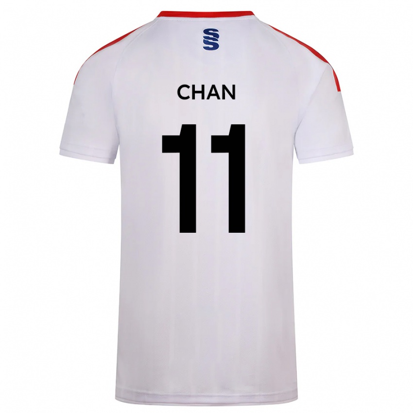 ילדים Karri Chan #11 לבן כחול נייבי ג'רזי ביתית 2025/26 חולצה קצרה