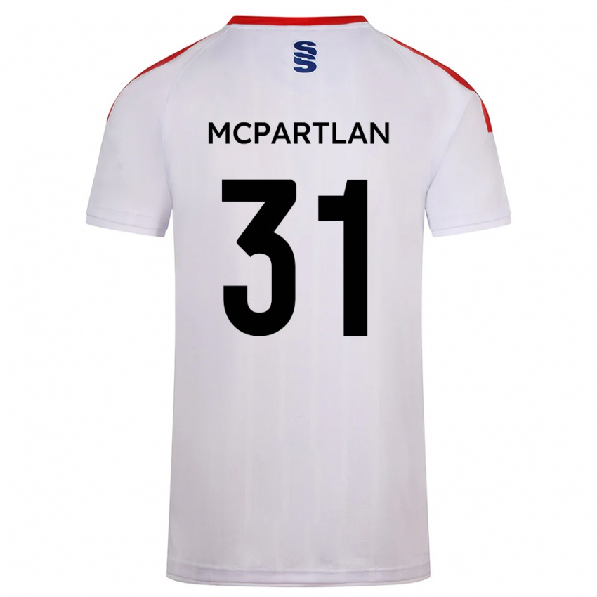 ילדים Cian Mcpartlan #31 לבן כחול נייבי ג'רזי ביתית 2025/26 חולצה קצרה