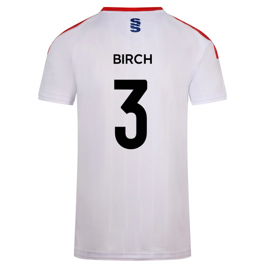 ילדים Sam Birch #3 לבן כחול נייבי ג'רזי ביתית 2025/26 חולצה קצרה