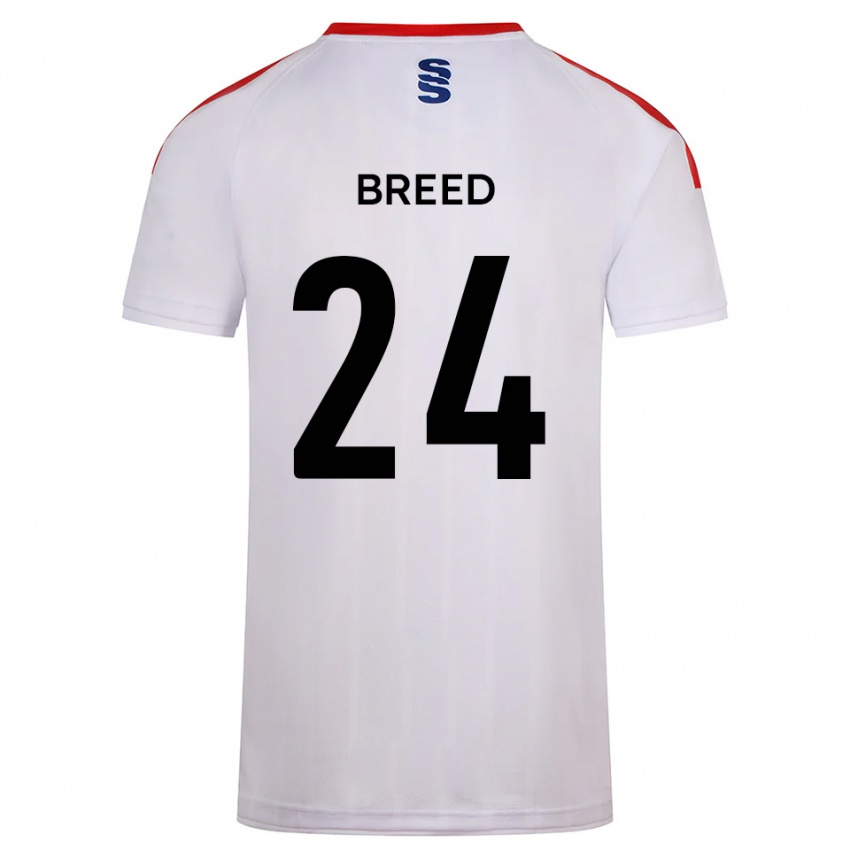 ילדים Summer Breed #24 לבן כחול נייבי ג'רזי ביתית 2025/26 חולצה קצרה