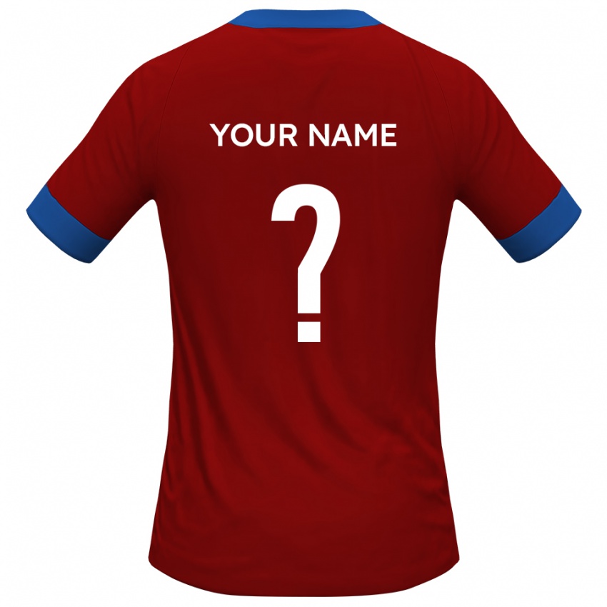 ילדים השם שלך #0 כחול אדום ג'רזי ביתית 2025/26 חולצה קצרה