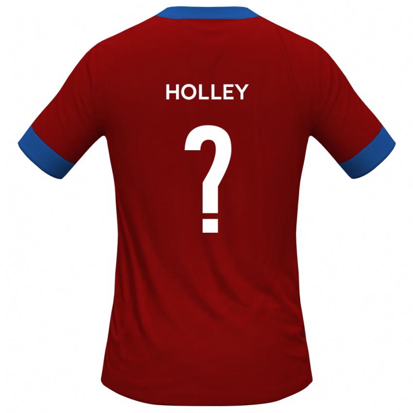 ילדים Mark Holley #0 כחול אדום ג'רזי ביתית 2025/26 חולצה קצרה