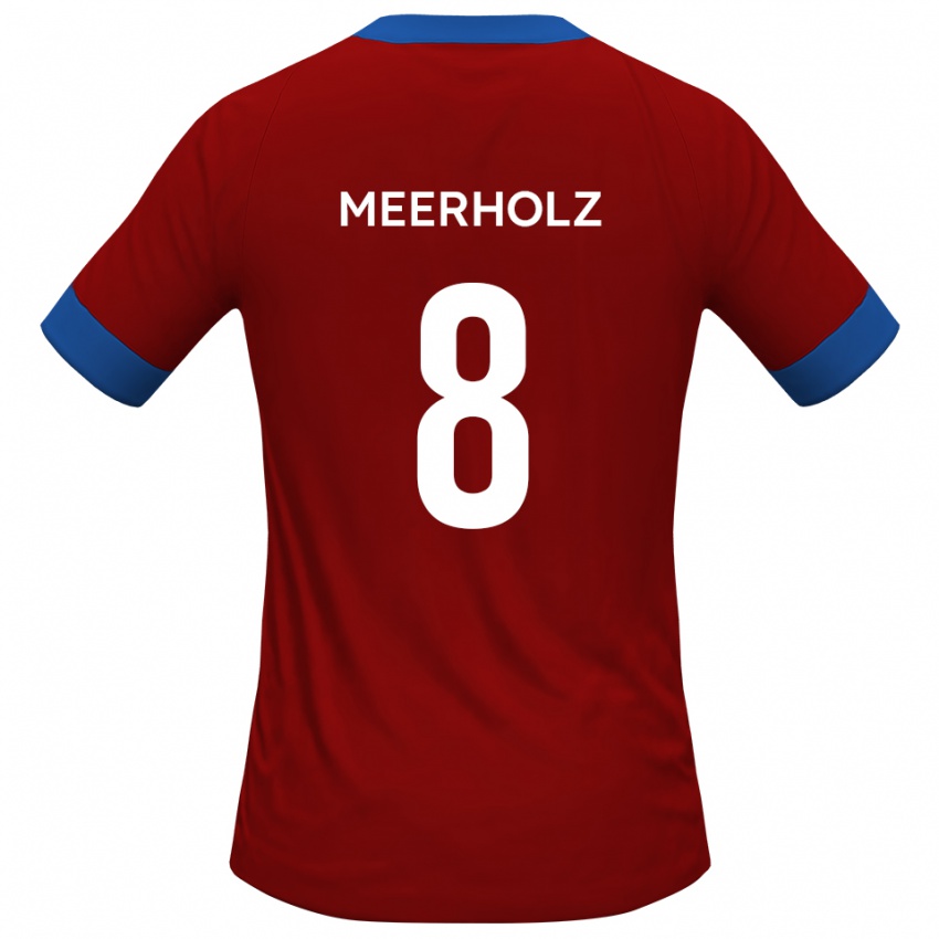 ילדים ג'ד מירהולץ #8 כחול אדום ג'רזי ביתית 2025/26 חולצה קצרה