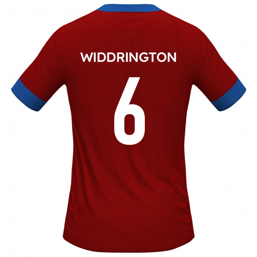 ילדים תיאו ווידרינגטון #6 כחול אדום ג'רזי ביתית 2025/26 חולצה קצרה