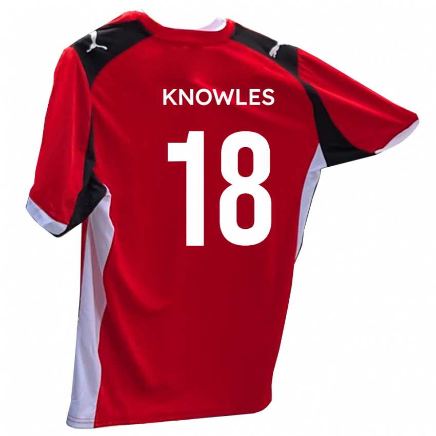 ילדים Jimmy Knowles #18 אדום לבן ג'רזי ביתית 2025/26 חולצה קצרה