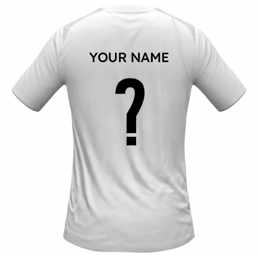 ילדים השם שלך #0 לבן אפור ג'רזי ביתית 2025/26 חולצה קצרה