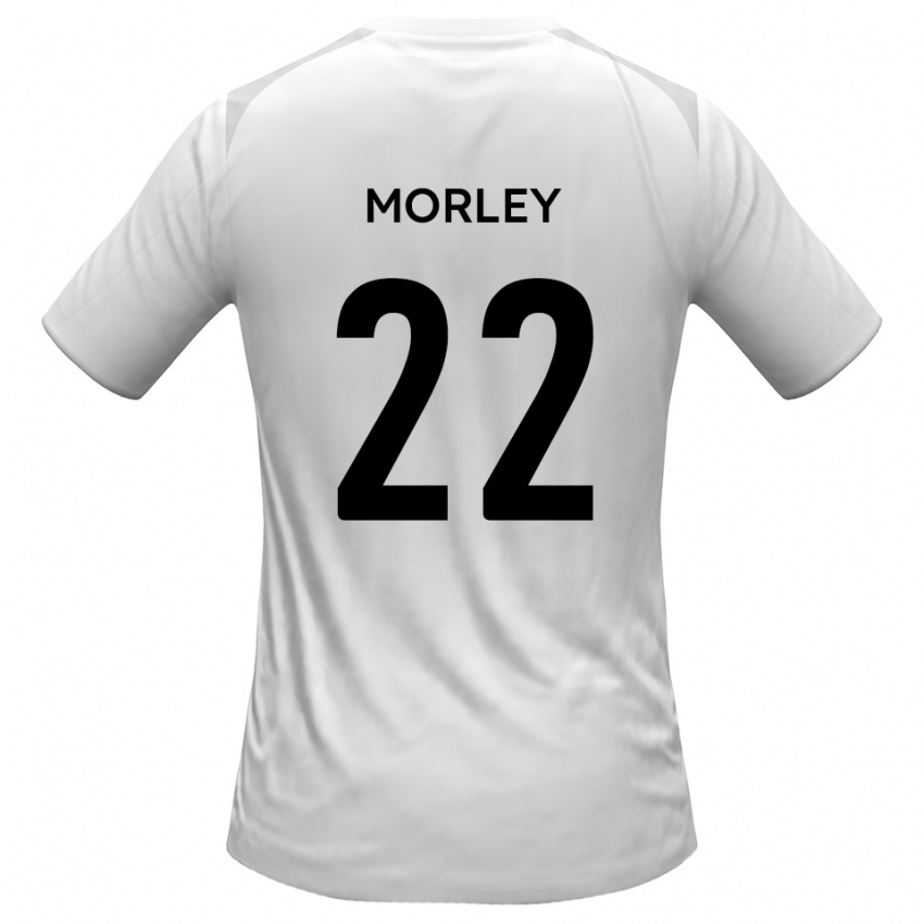 ילדים Adam Morley #22 לבן אפור ג'רזי ביתית 2025/26 חולצה קצרה