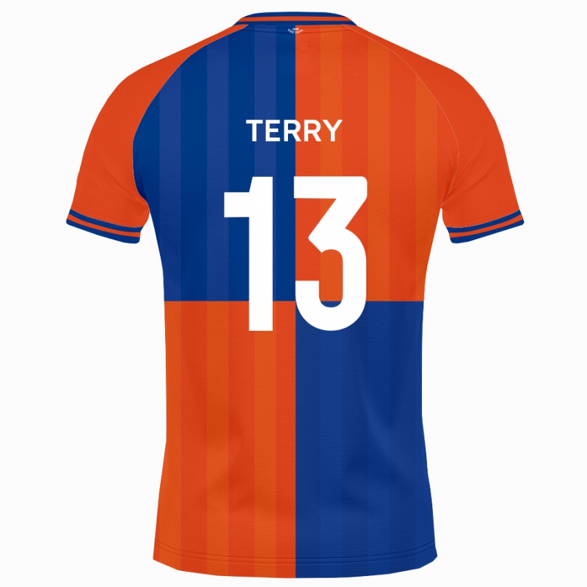 ילדים מייסון טרי #13 כתום כחול מלכותי ג'רזי ביתית 2025/26 חולצה קצרה