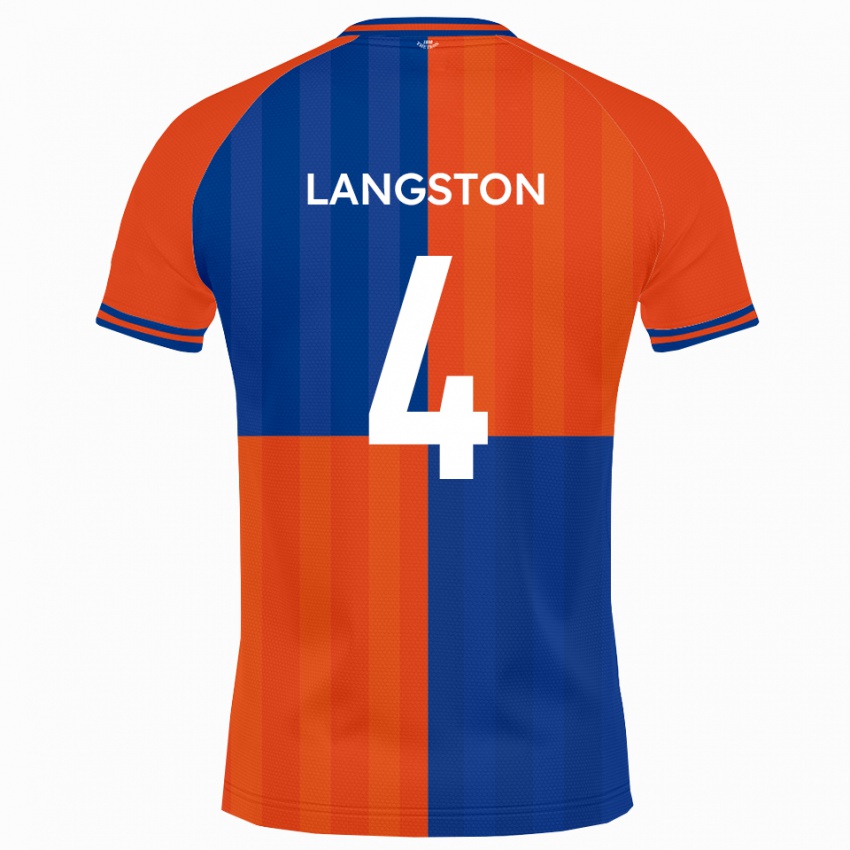 ילדים ג׳ורג׳ ג׳יימס ברבוסה לנגסטון #4 כתום כחול מלכותי ג'רזי ביתית 2025/26 חולצה קצרה