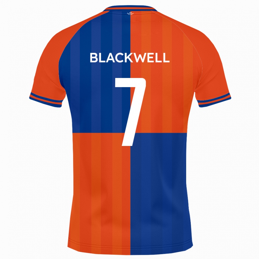 ילדים Tom Blackwell #7 כתום כחול מלכותי ג'רזי ביתית 2025/26 חולצה קצרה