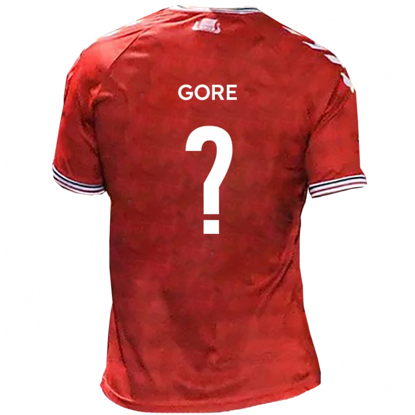 ילדים Ruby Gore #0 אדום לבן ג'רזי ביתית 2025/26 חולצה קצרה