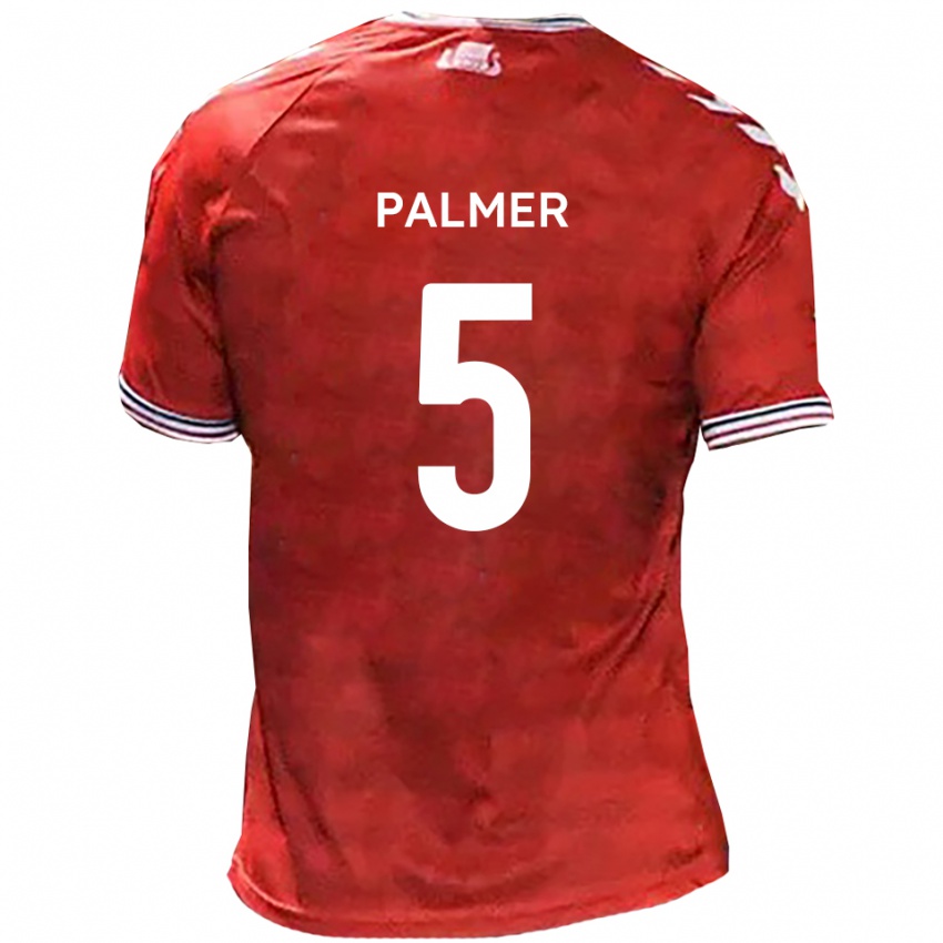 ילדים Ashley Palmer #5 אדום לבן ג'רזי ביתית 2025/26 חולצה קצרה