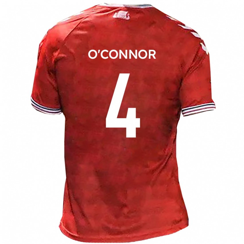 ילדים דארה או'קונור #4 אדום לבן ג'רזי ביתית 2025/26 חולצה קצרה