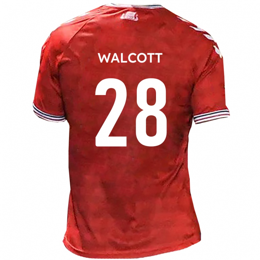 ילדים מלאקי וולקוט #28 אדום לבן ג'רזי ביתית 2025/26 חולצה קצרה