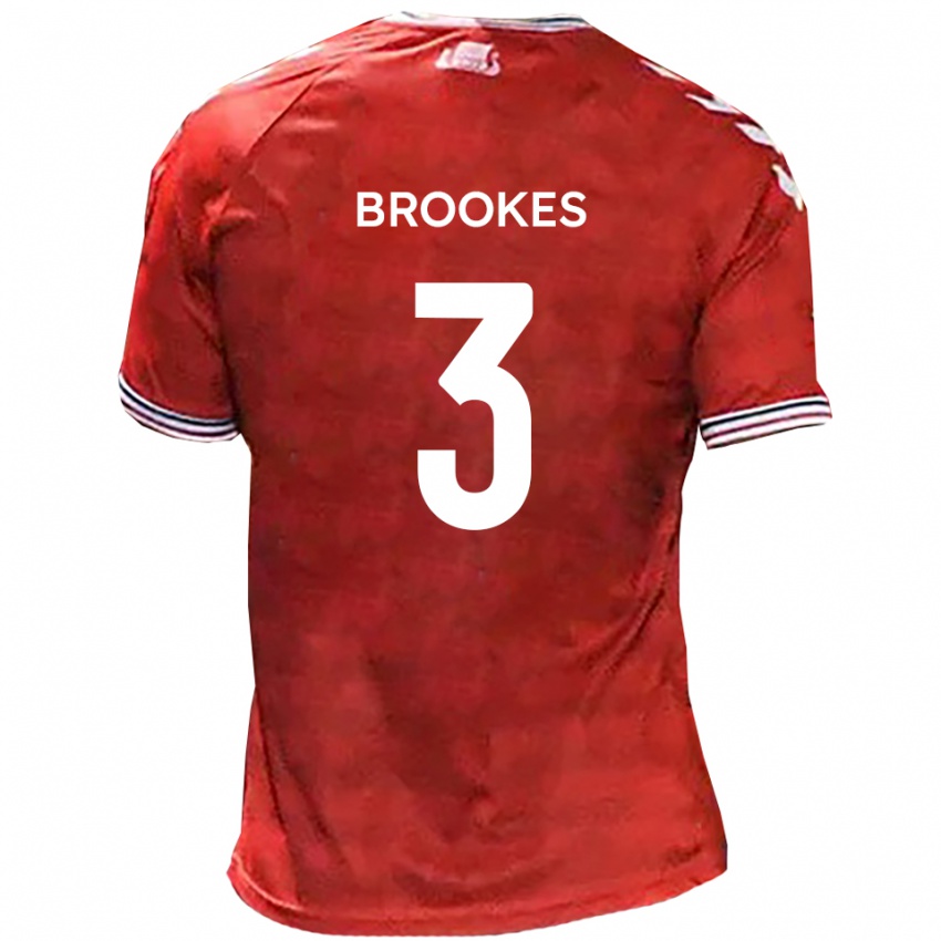 ילדים בן ג׳ורג׳י ברוקס #3 אדום לבן ג'רזי ביתית 2025/26 חולצה קצרה