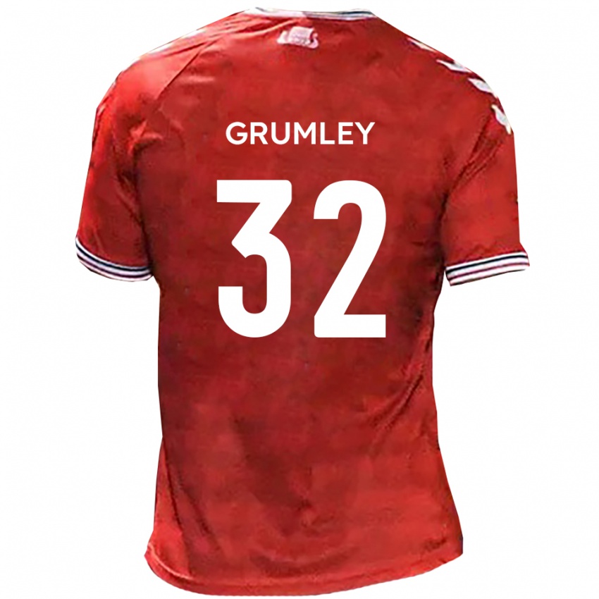 ילדים ג׳ורג׳ גראמלאי #32 אדום לבן ג'רזי ביתית 2025/26 חולצה קצרה