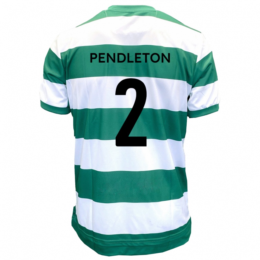 ילדים ביירון פנדלטון #2 ירוק לבן ג'רזי ביתית 2025/26 חולצה קצרה
