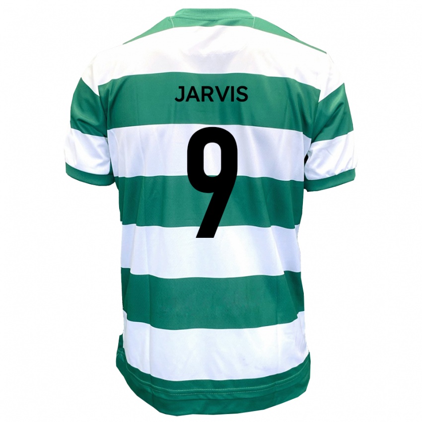 ילדים ארון ג'רוויס #9 ירוק לבן ג'רזי ביתית 2025/26 חולצה קצרה