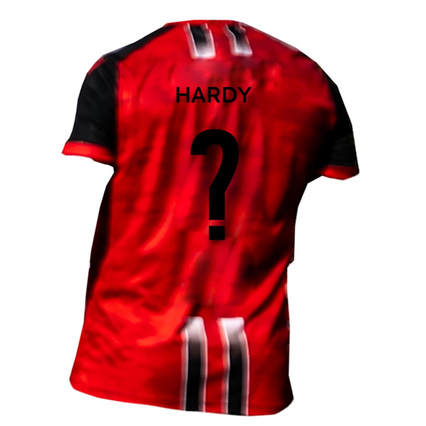 ילדים Scott Hardy #0 אדום שחור ג'רזי ביתית 2025/26 חולצה קצרה